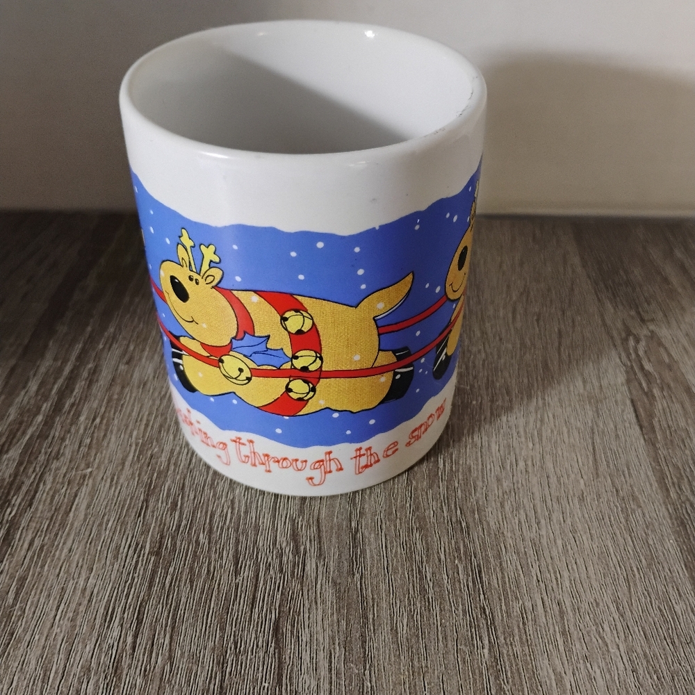 Dashing through the Snow Christmas Ceramic Mug